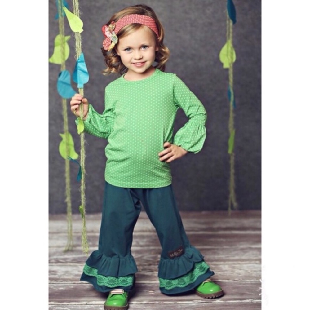 MATILDA JANE • Girls 4  • School Bus  • Yellow Polka Dots Puffer Sleeves TOP - Picture 8 of 8